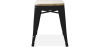 Buy Bistrot Metalix style stool - Metal and Light Wood  - 45cm White 59692 - prices
