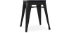 Buy Bistrot Metalix style stool - 46cm - Metal and dark wood Red 59691 in the United Kingdom