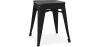 Buy Bistrot Metalix style stool - 46cm - Metal and dark wood Red 59691 - in the UK
