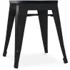 Buy Bistrot Metalix style stool - 46cm - Metal and dark wood Red 59691 in the United Kingdom