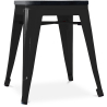 Buy Bistrot Metalix style stool - 46cm - Metal and dark wood Steel 59691 at MyFaktory