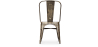 Buy Bistrot Metalix style chair square Seat - New edition - Metal Dark grey 59687 at MyFaktory