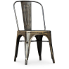 Buy Bistrot Metalix style chair square Seat - New edition - Metal Dark grey 59687 home delivery