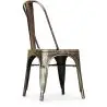Buy Bistrot Metalix style chair square Seat - New edition - Metal Dark grey 59687 - in the UK
