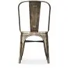 Buy Bistrot Metalix style chair square Seat - New edition - Metal Dark grey 59687 - prices