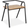 Buy Industrial Style Dining Chair Alameda - Metal and Wood Black 59688 - in the UK