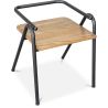 Buy Industrial Style Dining Chair Alameda - Metal and Wood Black 59688 in the United Kingdom