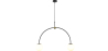 Buy Thelma 2 Bulbs Hanging Lamp - Metal and Glass Black 59623 - prices