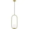Buy Lucille Hanging Lamp - Metal and Glass Gold 59624 - in the UK