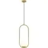Buy Lucille Hanging Lamp - Metal and Glass Gold 59624 at MyFaktory