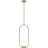 Buy Lucille Hanging Lamp - Metal and Glass Gold 59624 - prices