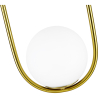 Buy Lucille Hanging Lamp - Metal and Glass Gold 59624 in the United Kingdom