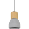 Buy Laura Hanging Lamp - Wood and Concrete Natural wood 59621 in the United Kingdom