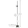 Buy Agnes 3 Bulbs Floor Lamp - Metal and Glass Black 59622 - in the UK