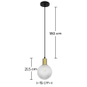 Buy Pauline Hanging Lamp - Metal and Glass Transparent 59662 - in the UK