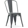 Buy Dining chair Bistrot Metalix industrial design 5Kg - New edition Dark grey 59802 - prices
