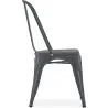 Buy Dining chair Bistrot Metalix industrial design 5Kg - New edition Dark grey 59802 in the United Kingdom