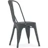 Buy Dining chair Bistrot Metalix industrial design 5Kg - New edition Dark grey 59802 home delivery