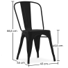 Buy Dining chair Bistrot Metalix industrial design 5Kg - New edition Steel 59802 - prices