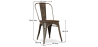 Buy Bistrot Metalix Chair Wooden seat New edition - Metal Dark grey 59804 in the United Kingdom