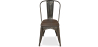 Buy Bistrot Metalix Chair Wooden seat New edition - Metal Dark grey 59804 in the United Kingdom