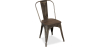 Buy Bistrot Metalix Chair Wooden seat New edition - Metal Dark grey 59804 with a guarantee