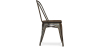Buy Bistrot Metalix Chair Wooden seat New edition - Metal Dark grey 59804 - in the UK