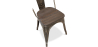 Buy Bistrot Metalix Chair Wooden seat New edition - Metal Dark grey 59804 - prices