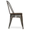 Buy Bistrot Metalix Chair Wooden seat New edition - Metal Red 59804 home delivery