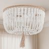 Buy Boho Bali Beaded Ceiling Lamp White 59828 - prices