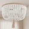 Buy Boho Bali Beaded Ceiling Lamp White 59828 - prices
