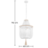 Buy Wooden Bead Chandelier Lamp White 59829 with a guarantee