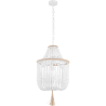 Buy Wooden Bead Chandelier Lamp White 59829 - in the UK