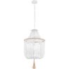 Buy Wooden Bead Chandelier Lamp White 59829 - in the UK