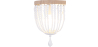 Buy Boho Bali Style Wood and Beads Wall Lamp White 59831 - prices