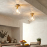 Buy Modern Glass & Metal Ceiling Lamp Transparent 59832 home delivery