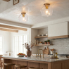 Buy Modern Glass & Metal Ceiling Lamp Transparent 59832 in the United Kingdom
