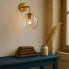 Buy  Globe Shaped Glass Shade Wall Sconce Transparent 59833 - prices