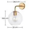 Buy  Globe Shaped Glass Shade Wall Sconce Transparent 59833 home delivery