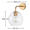 Buy  Globe Shaped Glass Shade Wall Sconce Transparent 59833 with a guarantee