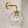 Buy  Globe Shaped Glass Shade Wall Sconce Transparent 59833 - prices