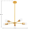 Buy Golden Pendant Lamp in Modern Style, Brass - Carla Gold 59834 with a guarantee