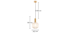 Buy Pendant lamp in vintage style, glass and metal - Genoveva Beige 59835 - prices