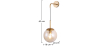 Buy Spherical Glass Shade Wall Sconce Beige 59836 - in the UK