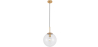 Buy Glass Shade Hanging Lamp with Adjustable Tube Beige 59837 - in the UK