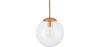 Buy Glass Shade Hanging Lamp with Adjustable Tube Beige 59837 in the United Kingdom