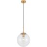 Buy Glass Shade Hanging Lamp with Adjustable Tube Beige 59837 - in the UK