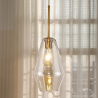 Buy Diamond Shaped Glass Pendant Ceiling Lamp Grey transparent 59838 - prices