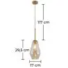 Buy Diamond Shaped Glass Pendant Ceiling Lamp Grey transparent 59838 - in the UK