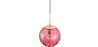 Buy Globe Glass Shade Pendant Lamp Pink 59839 in the United Kingdom